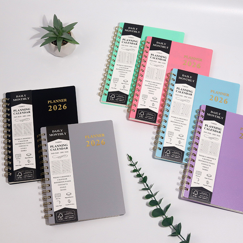 2026Planner Schedule Book PP Calendar Book A5 Coil Book Planner Notebook Customization