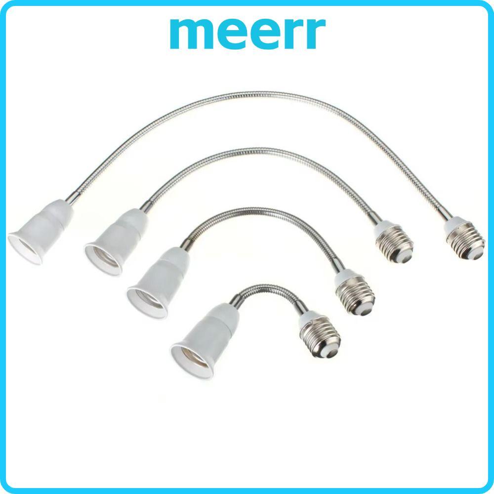 MEERR ผู้ถือโคมไฟ Converter, 20/30/40/60 ซม.หลอดไฟ LED ยืดหยุ่น,คุณภาพสูงเกลียว E27 ถึง E27 ยาวหลอดไฟแปลงซ็อกเก็ตบ้าน