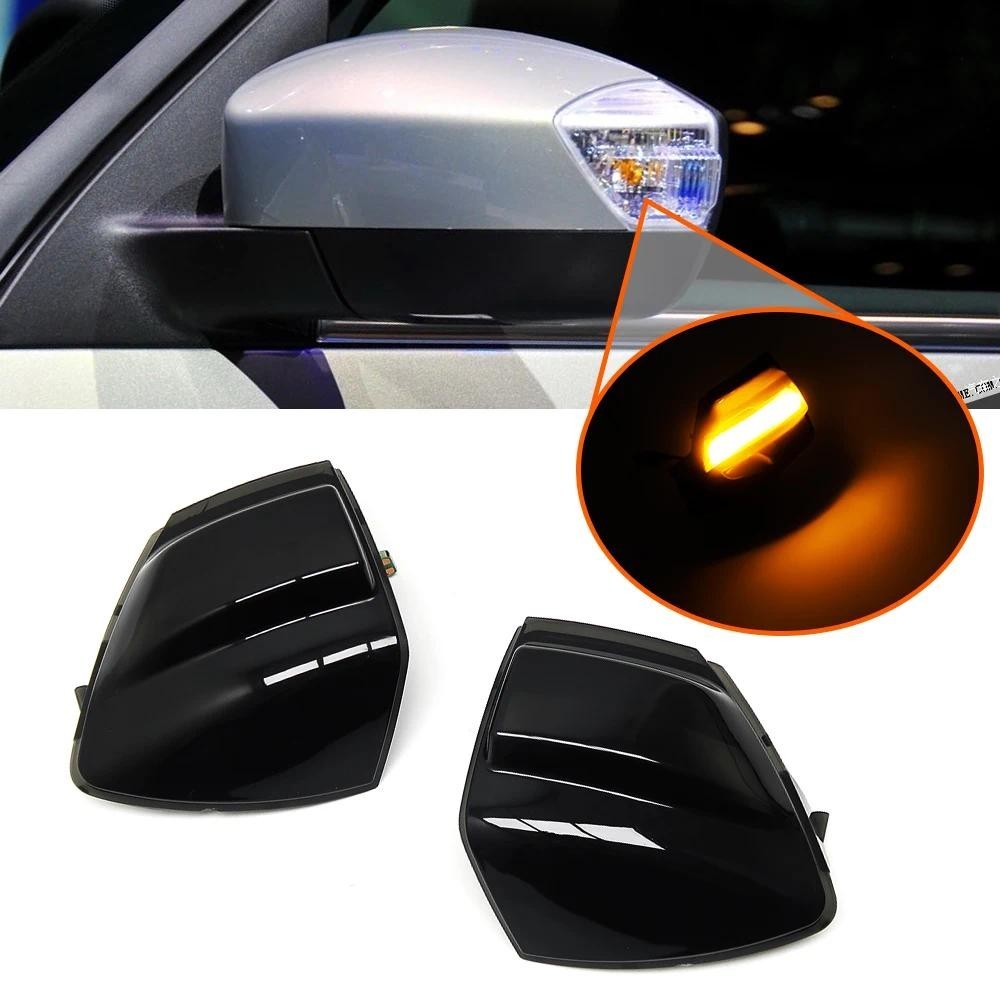 2pcs LED แบบไดนามิกด้านข้างกระจกลําดับไฟกระพริบสําหรับ Ford S-Max 07-14 Kuga C394 08-12 C-Max 11-19