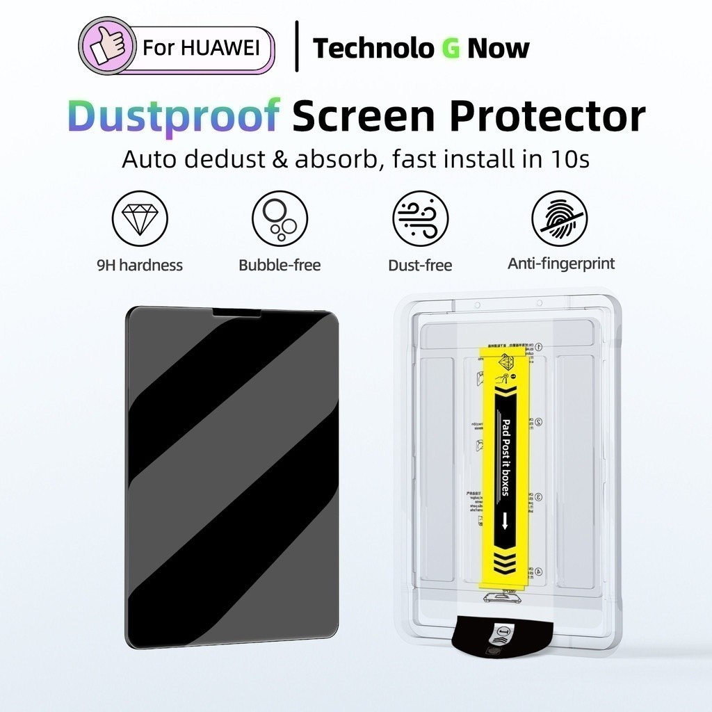 ฟิล์มกระจก พร้อมบล็อคติดตั้งHuawei MatePad 11.5 2023-2025 MatePad Air11.5 Honor 9 12.1 Honor 10 12.1 ติดตั้งอย่างรวดเร็ว
