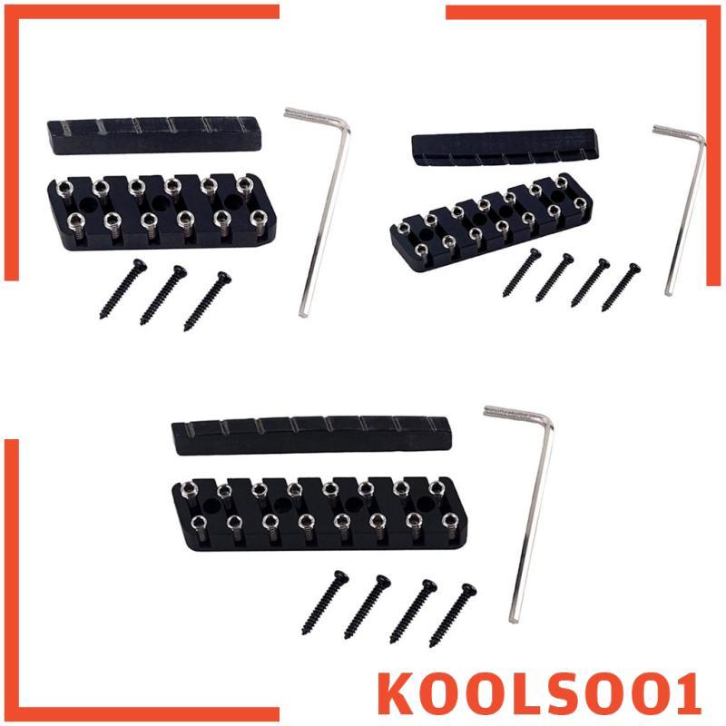 [Koolsoo1] 6 String/ 7 String/ 8 String Headless Guitar Bridge & Slotted Nut Set