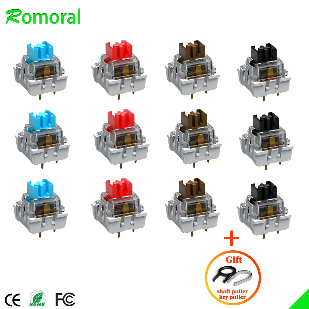 Keyboard Switches 10/40PCS For Cherry MX Mechanical Keyboard Switch Keyboard Blue Red Black Brown Ho
