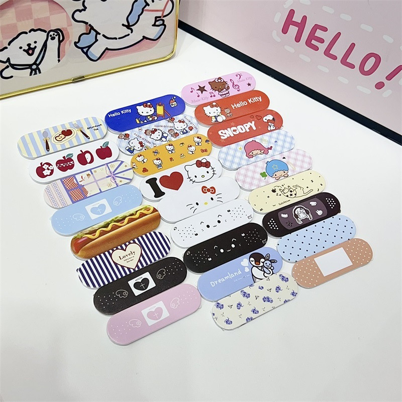 Ins Bandage Holder Band-Aid เคสโทรศัพท์น่ารักการ์ตูนสําหรับผู้ถือ iPhone,Samsung ที่วางโทรศัพท์พับได้