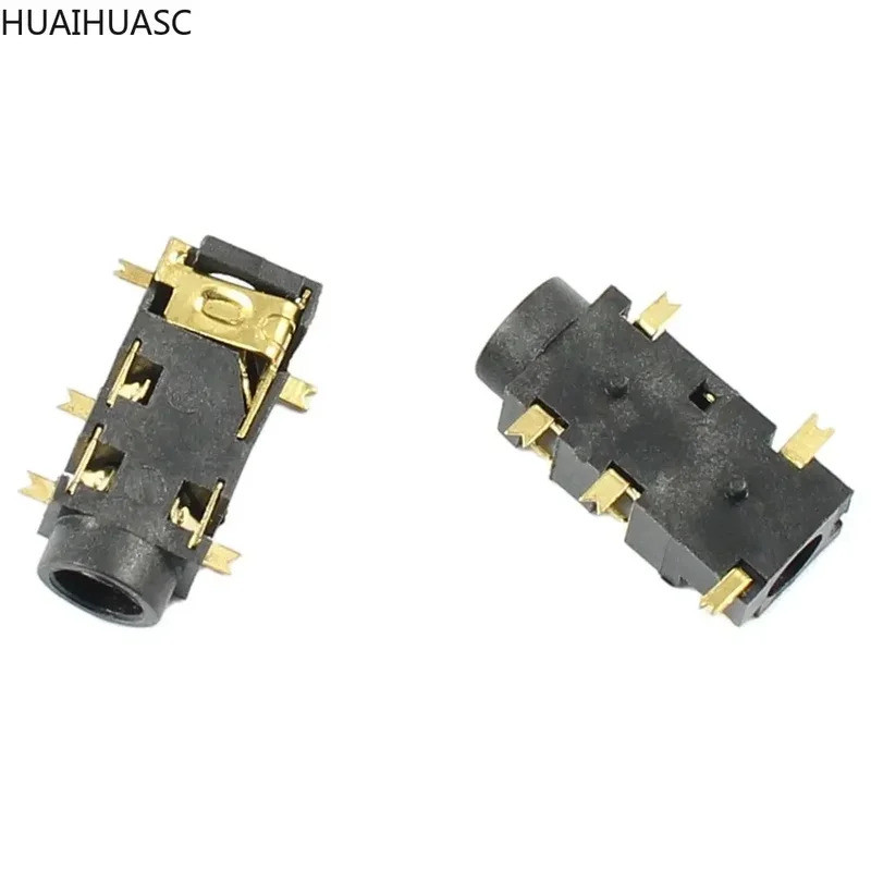 10pcs PJ327A PJ-327A 3.5 มม. 1/8 หญิงตัวเชื่อมต่อเสียง 5 ขา 5P SMT SMD แจ็คหูฟังสเตอริโอ