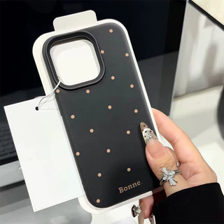 เคสสำหรับไอโฟน แฟชั่นลายจุดคลื่นหวานลายหนังเนื้อเคส TPU นุ่ม For IPhone 16 13 11 12 15 14 17Pro Max XR X 7 14 16 8 Plus