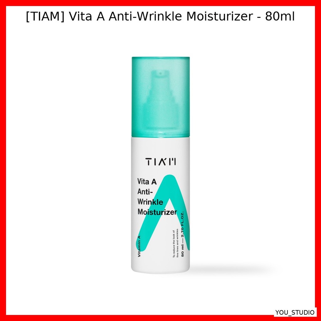 [TIAM] Vita A Anti-Wrinkle Moisturizer - 80ml / มอยเจอร์ไรเซอร์เกาหลี / ครีมต่อต้านริ้วรอย / ของแท้ 
