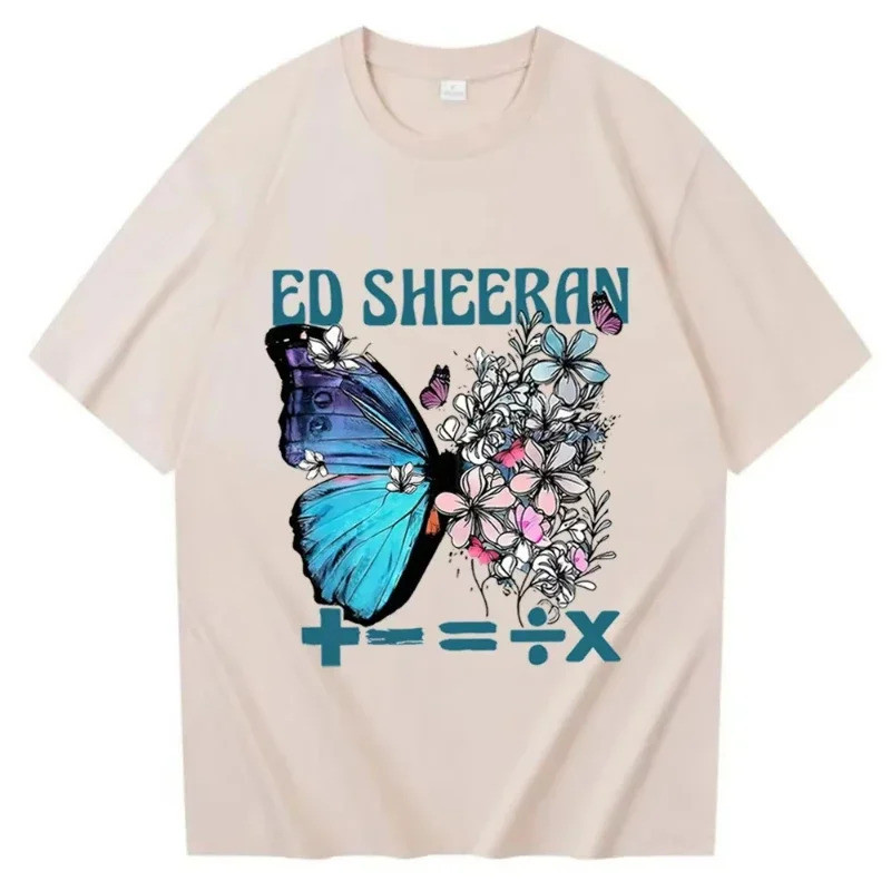 ชุดเสื้อ Ed Sheeran เสื้อทัวร์คณิตศาสตร์ ของที่ระลึก Ed Sheeran ของขวัญแฟนคลับผู้หญิง เสื้อแขนสั้นคอ