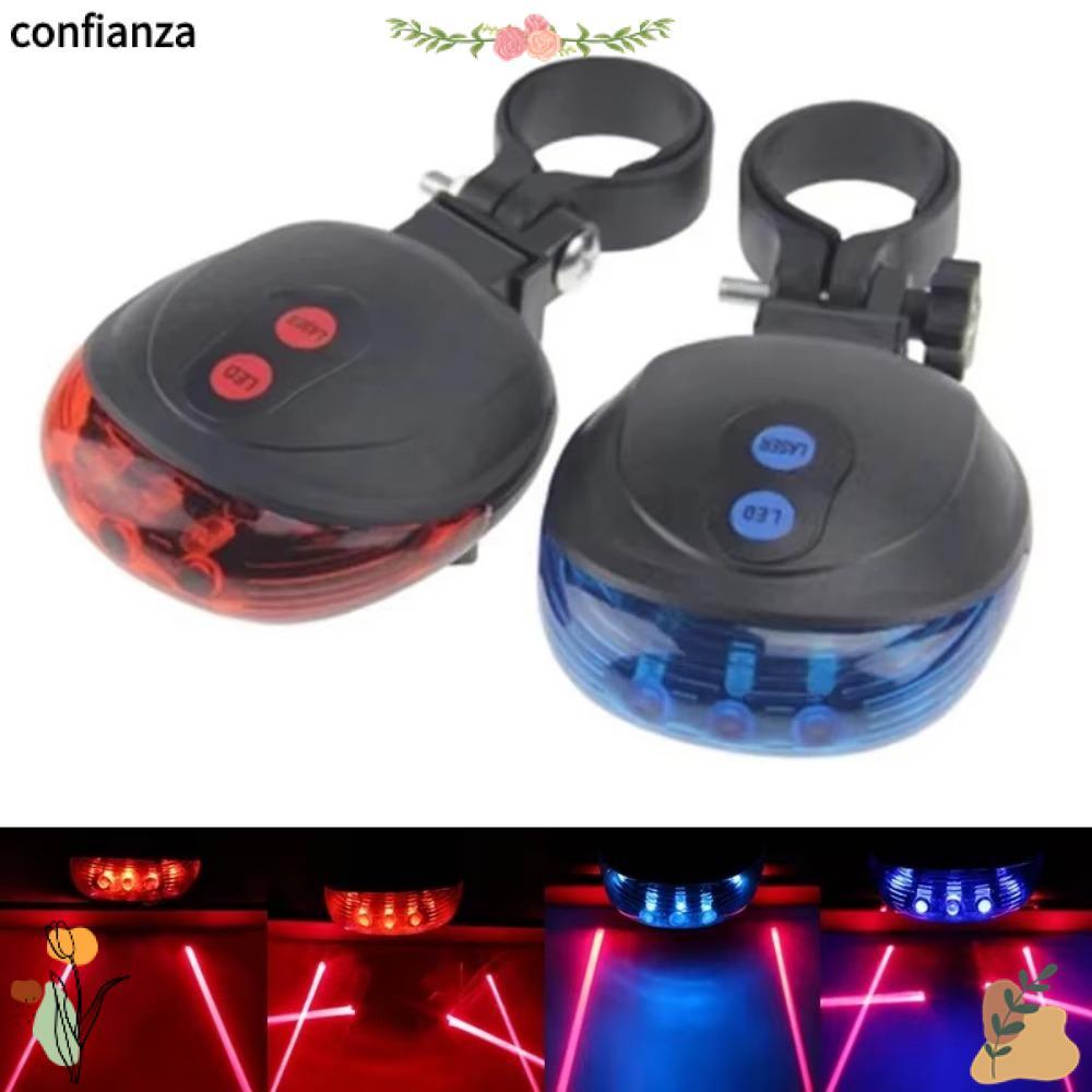 Confianza จักรยานไฟท้ายติดตั้งง่ายคําเตือนความปลอดภัยไฟท้ายจักรยานมุมกว้างความสว่างหลายโหมด LED ไฟกลางคืนอุปกรณ์เสริมจักรยาน