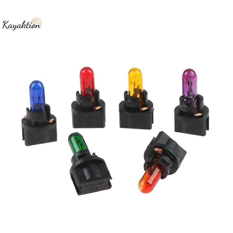 Kayaktion 10PCS T5.5 หลอดไฟ Led W1.2WCar ไฟภายใน Dashboard ความร้อนตัวบ่งชี้ Wedge เครื่องมืออัตโนมั