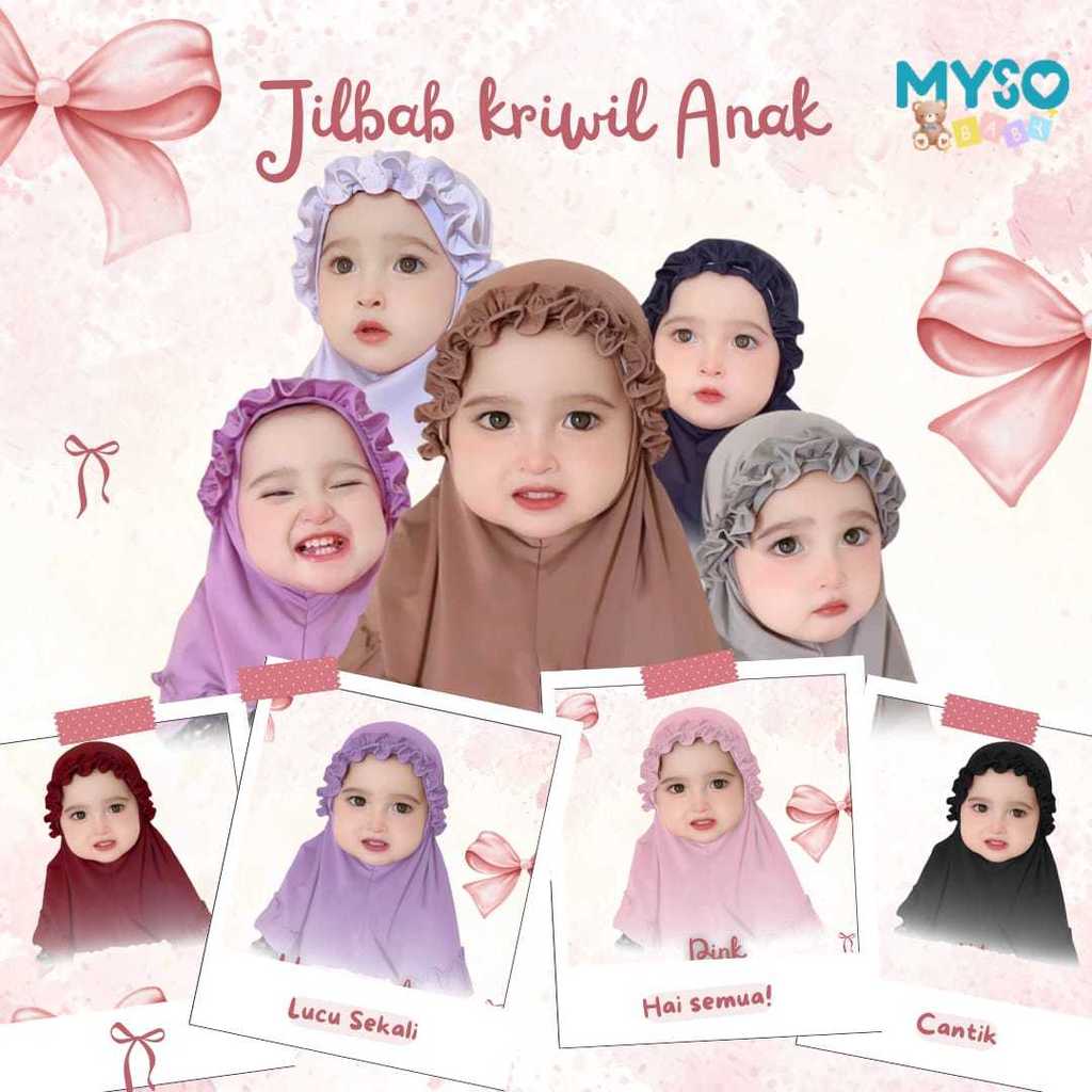 Curly Baby Hijab 0-3 ปี Cute Jersey Childrens Hijab Pashmina Baby girl Hijab