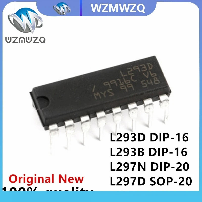 5PCS L293D DIP16 L293 DIP 293D DIP-16 L293B L293DD SOP-20 L297N DIP-20 SOP L297D ชิป ic