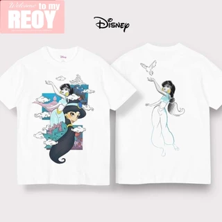 disney เสื้อยึด ผ้าเทคโนโลยี Sorona จากอเมริกา พิมพ์ลาย ariel เสื้อยืด oversize เหมาะ ผู้หญิง และ ผู้ชาย #63
