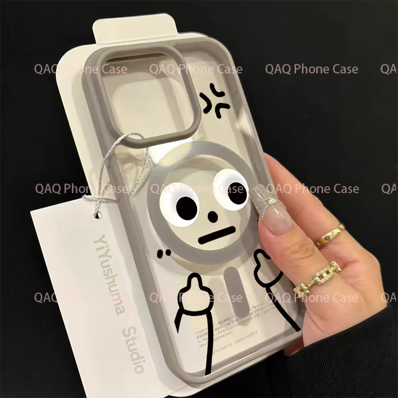 เคสแข็ง ลายการ์ตูน มีแม่เหล็ก ป้องกันรอย กันกระแทก เข้ากับ iPhone 12-17 Pro Max ทุกรุ่น XPMSCX07