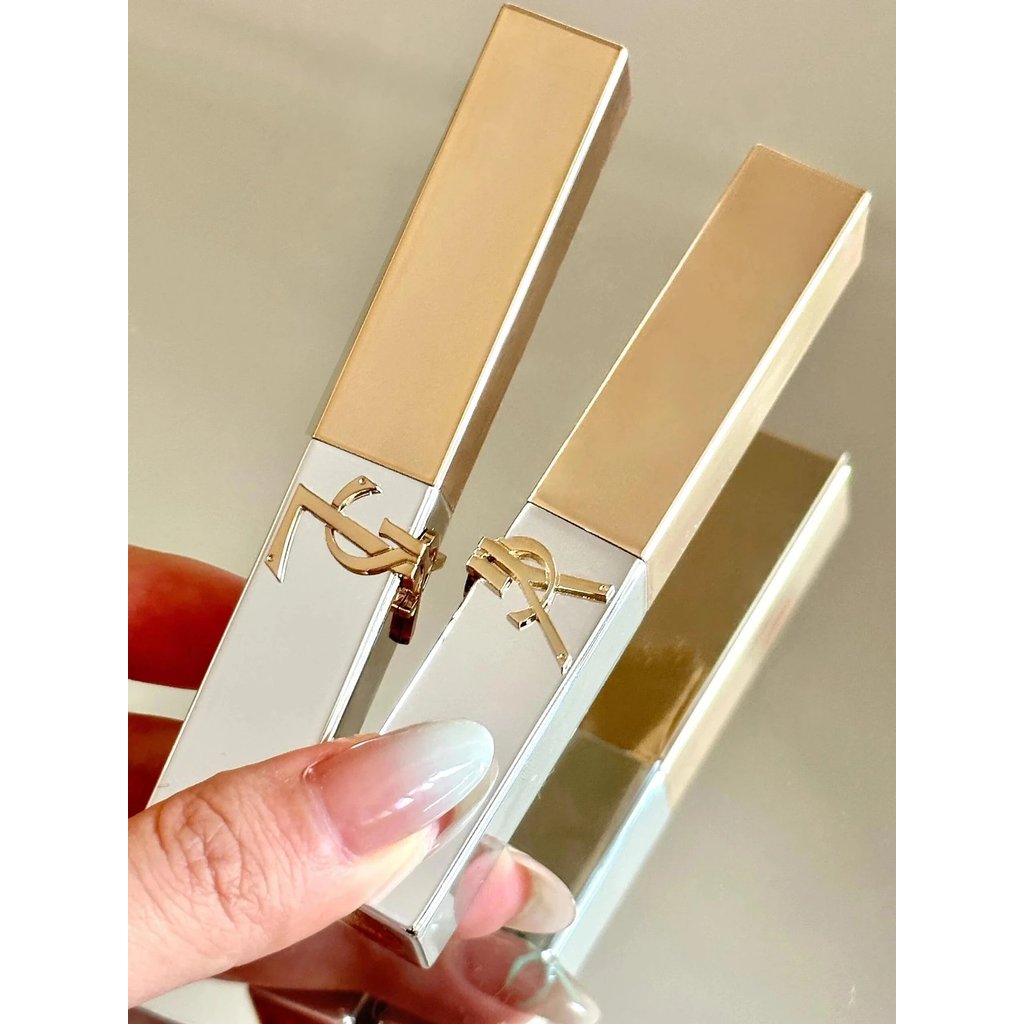 [มาใหม่หนัก] ฝรั่งเศส YSL Saint Laurent ทานาบาตะ Limited Edition Gold Silver Bar Small Gold Bar ลิปส