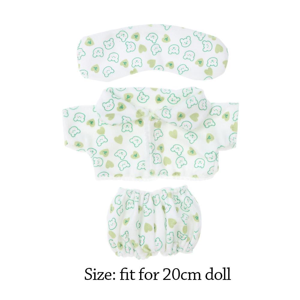 Nimeng ชุดเสื้อเชิ้ต กางเกงขาสั้น ผ้าฝ้าย ลายการ์ตูนสัตว์ ดาว 20 ซม. สําหรับตุ๊กตา - รูปที่ 2