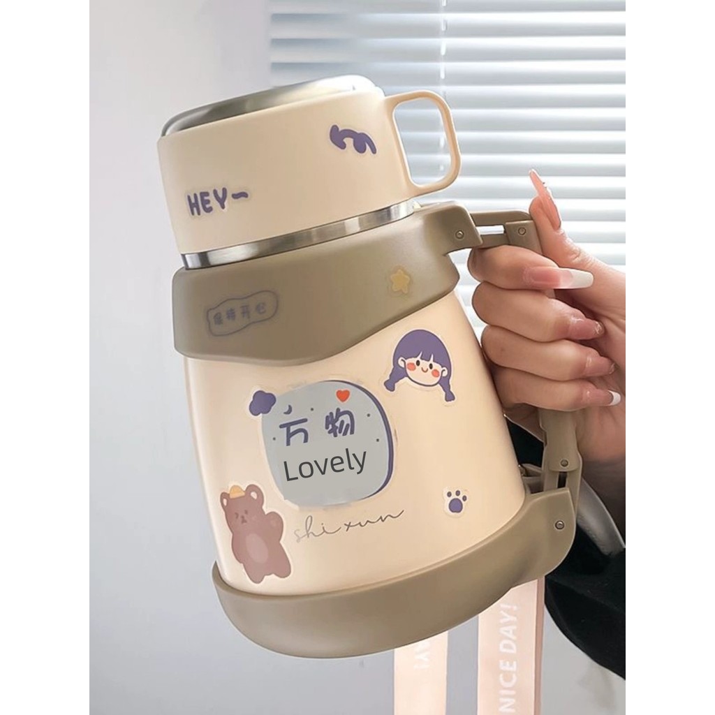 แก้ว stanley แก้ว starbucks Big Belly Girl 316 Stainless Steel ins Thermos Cup