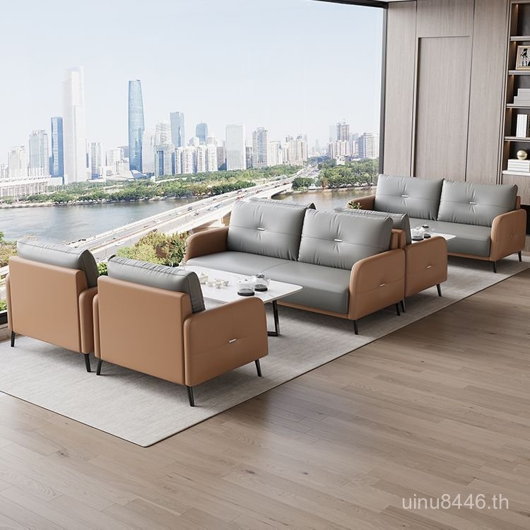 OO1R อพาร์ทเมนต์ขนาดเล็กแผนกต้อนรับชุดสํานักงานสามคนธุรกิจโซฟาตําแหน่งรวมกันที่เรียบง่ายโต๊ะกาแฟส่วน