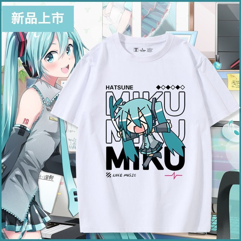 เสื้อยืด Hatsune MIKU เสื้ออนิเมะ MIKU