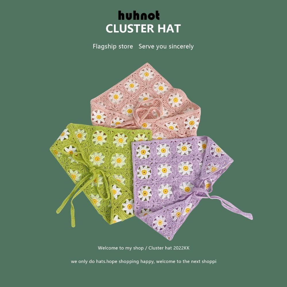 HUHNOT Headscarf Hat Sweet Creative Girl Triangle Scarf
