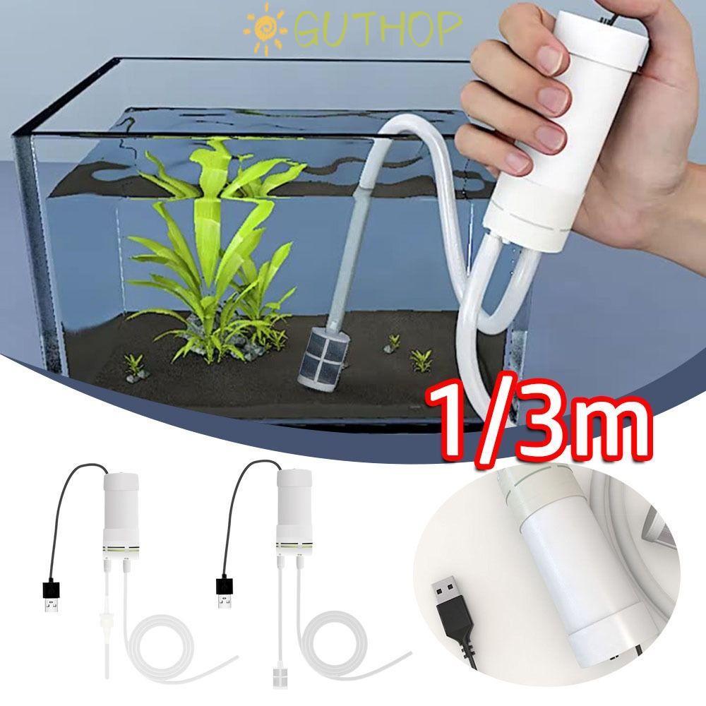 GUTHOP ปั๊ม Self Priming, 5V 2A Mini Fish Tank Water Changer, ทนทาน USB ไฟฟ้าดูด Aquarium เครื่องมือ