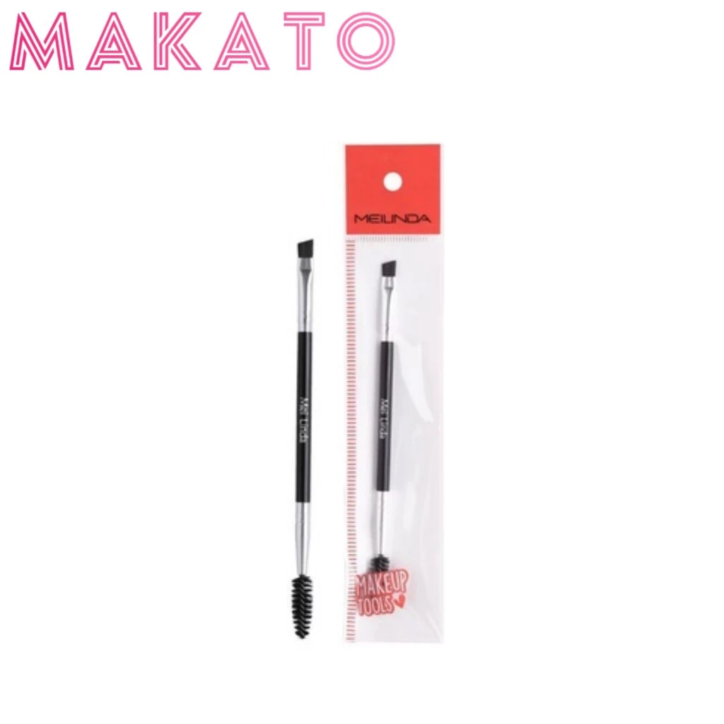MEILINDA Duo Head Brow Brush & Spooly แปรงคิ้ว เขียนคิ้ว ปัดคิ้ว ปัดง่าย ใช้ง่าย พกง่าย 1 ชิ้น