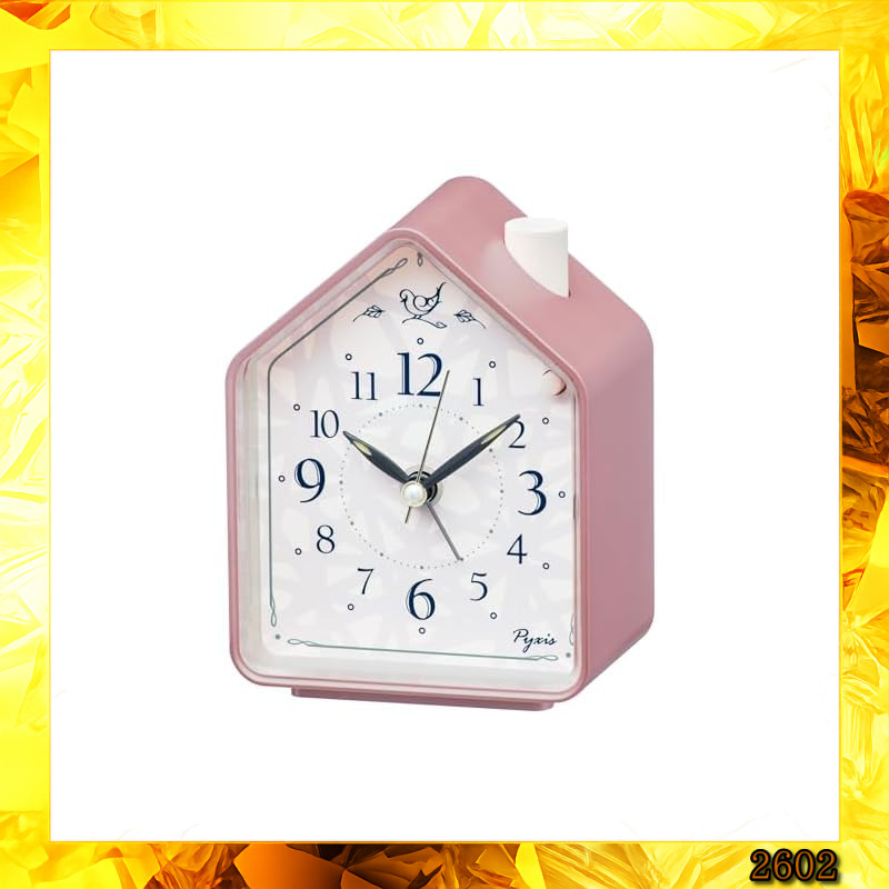 Seiko Clock Alarm Clock Table Clock Analog Pink 110×86×63mm PYXIS NR452P