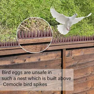 หนามไล่นก 43X4X3.5ซม 12ชิ้น ไล่นกพิราบ ที่ดักนก กันนกพิราบ Bird Spikes กันนกเกาะ อุปกรณ์ไล่นกทำรัง ก้อนไล่นกพิราบ