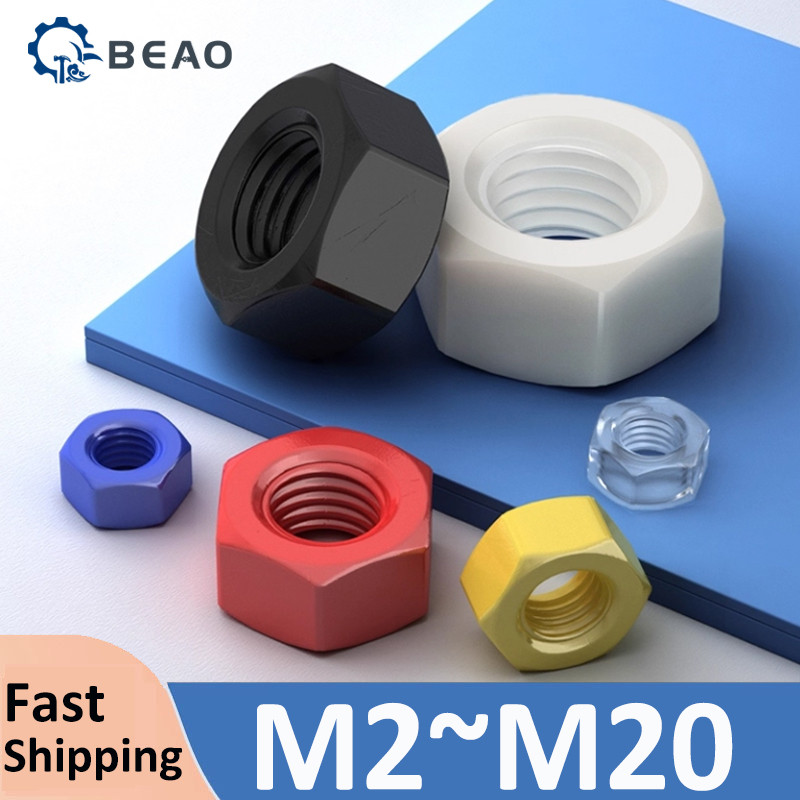 M2 M2.5 M3 M4 M5 M6 M8 M10 M12 M14 M16 M18 M20 สีดํา/สีขาว/โปร่งใส/สีแดง/สีฟ้า/สีเหลืองพลาสติกไนลอน 