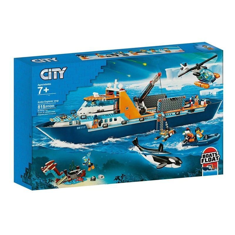 เข้ากันได้กับ Lego City Series Polar Wheel 60368 Adventure Ocean Large-Scale Assembled Building Bloc