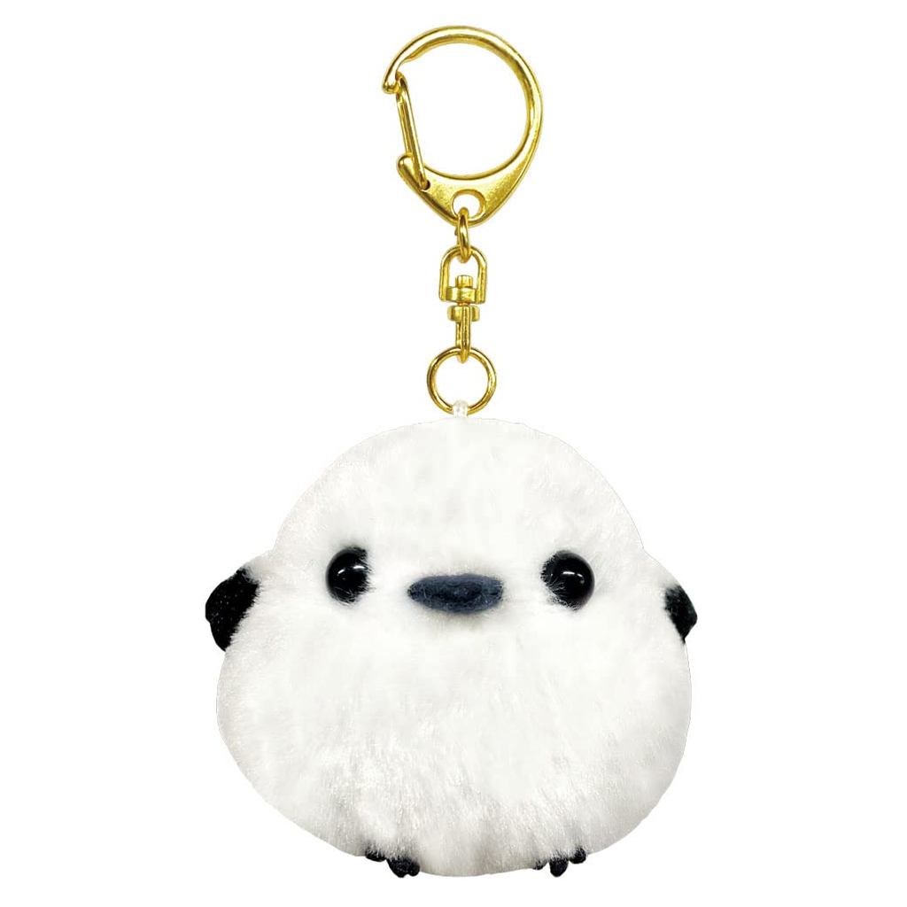Amuse AMUFUN Plush Fuwafuwa Siberian Jay Mascot Keychain - White XS