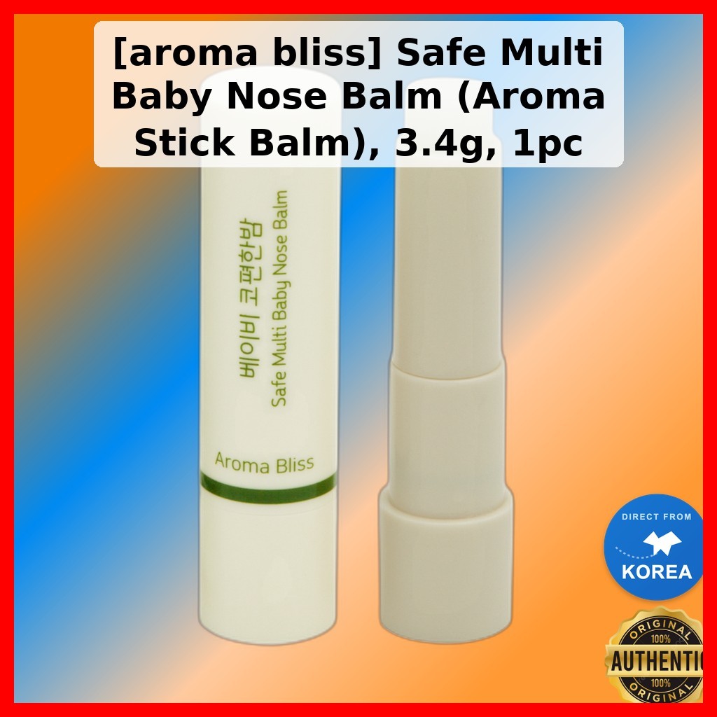 [aroma bliss] Safe Multi Baby Nose Balm (Aroma Stick Balm), 3.4g, 1 ชิ้น / เกาหลี Baby Balm by V-sel