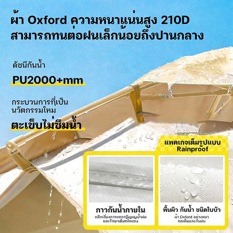 เต็นท์อัตโนมัติ สำหรับ 4-6 คน กันฝน กันแดด thumbnail 9