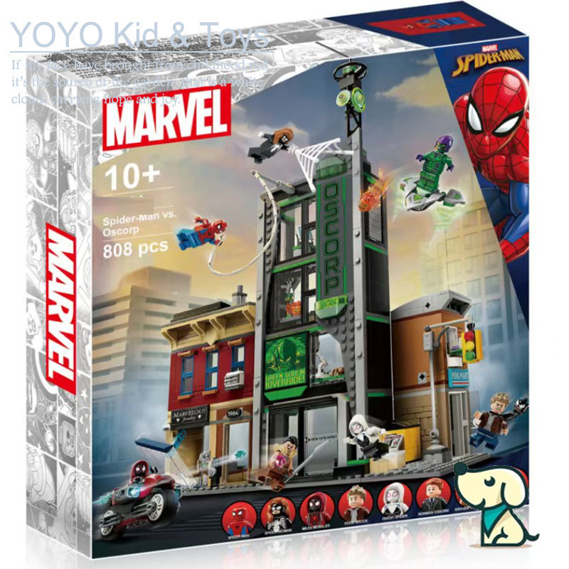 YOYO Hobby YZ9X เข้ากันได้กับซูเปอร์ฮีโร่ The Avengers 76324 Spider-Man vs. บล็อกตัวต่อ Oscorp ES1