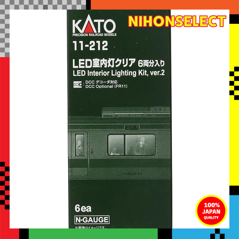 KATO N Scale LED Interior Light Clear Set for 6 Cars - Model Train Accessories