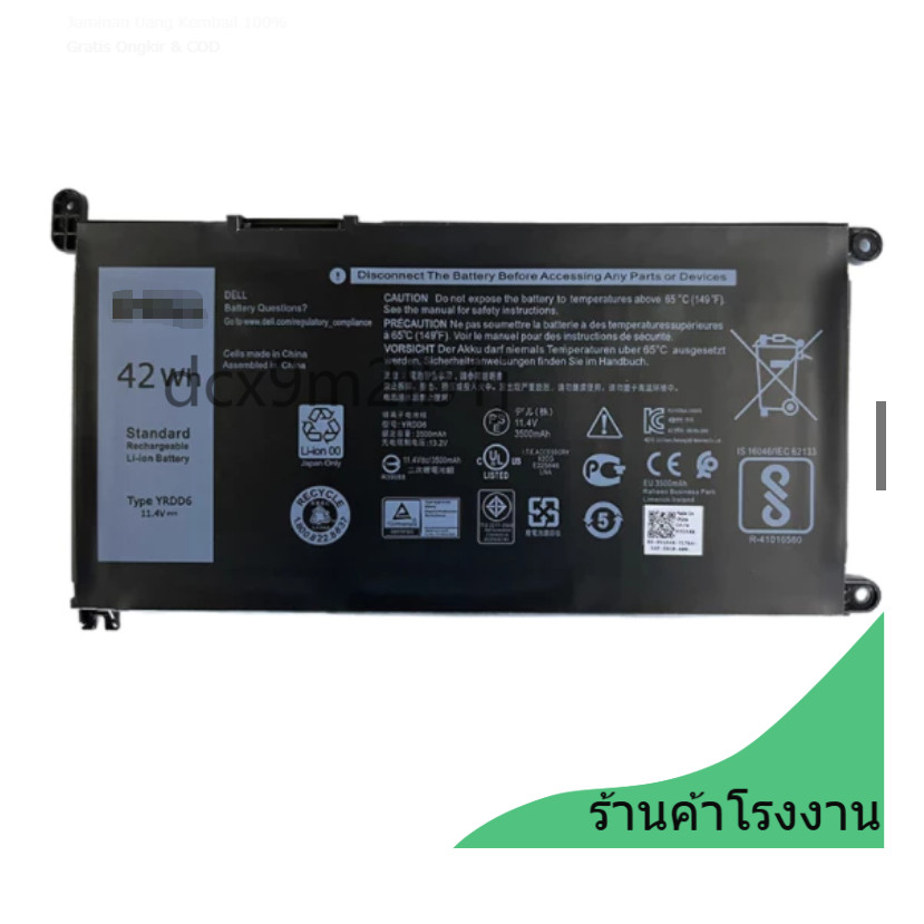 YRDD6 ใหม่เหมาะสำหรับ 1VX1H VM732 0YRDD6 01VX1H สำหรับ 14 5585 3400 5488 5493 5593 P90F 42Wh 11.46V 