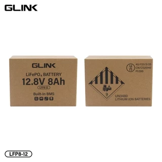 GLINK Life PO4 Battery แบตเตอรี่ 12.8V 8A มีระบบ BMS ในตัว รุ่น LFP8-12