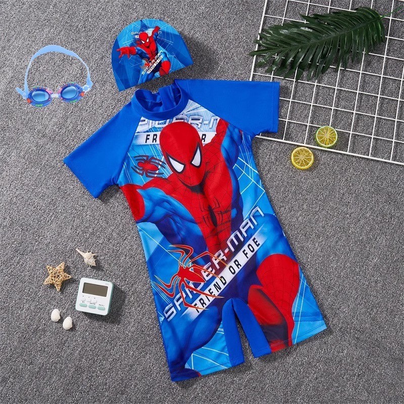 ชุดว่ายน้ำเด็กชายลายการ์ตูน .material=โพลีเอสเตอร์. สำหรับฤดูร้อน