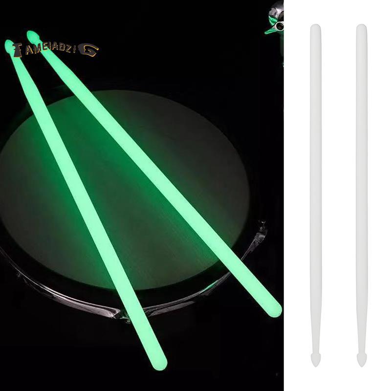 [คุณภาพ T]1 คู่ 5A Drum Stick Drum Set Fluorescent Drumsticks Jazz Drumsticks Stage Glow in Dark Dru
