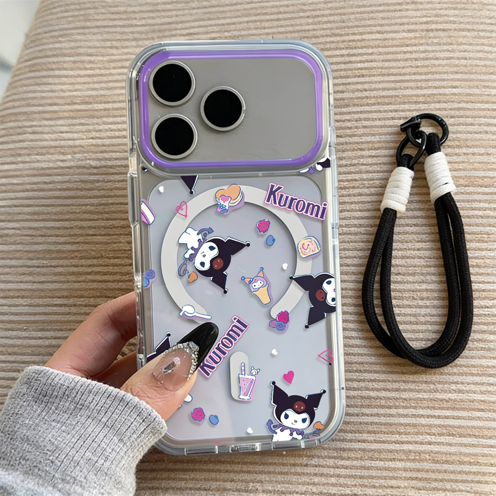MUSE❤เคสโทรศัพท์แม่เหล็กสำหรับ เคสไอโฟน ลายคุโรมิ For iPhone 7 13 16 17 11 15 14 12 Pro Max 16 14 Plus XR XS