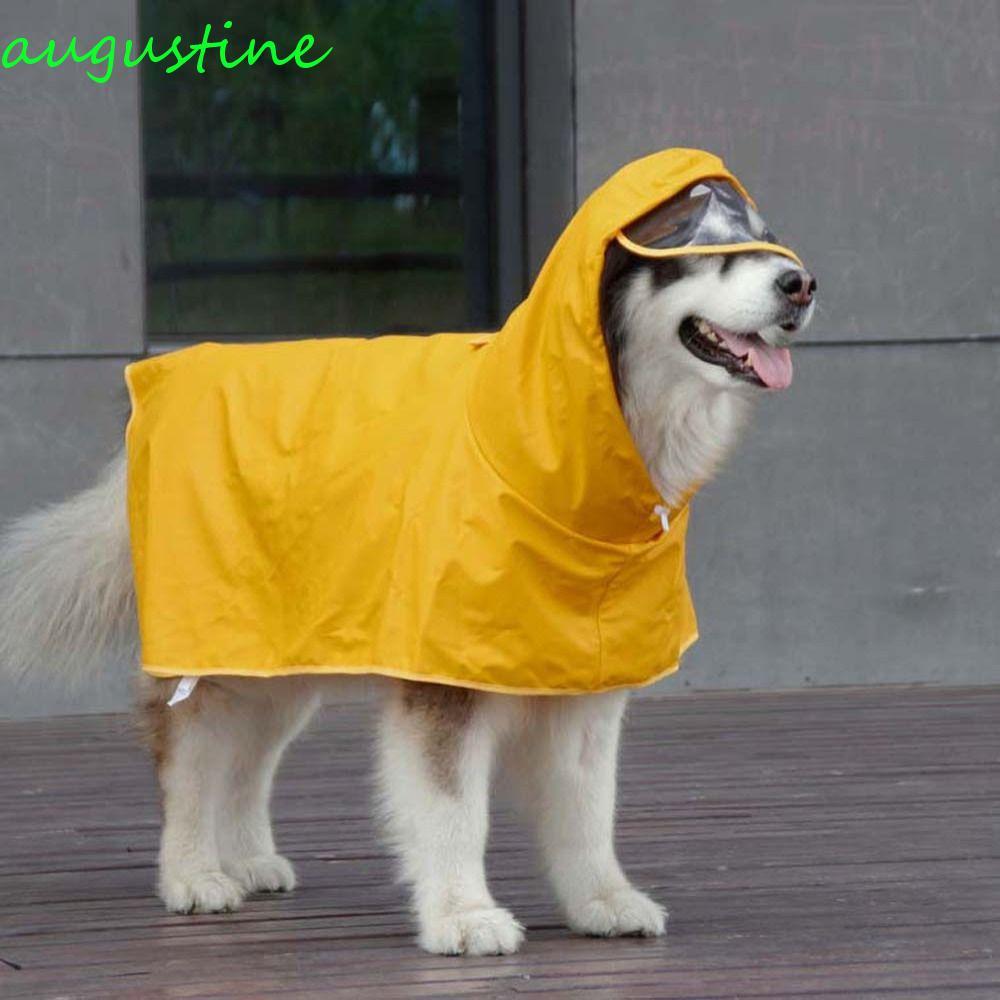 AUGUSTINE เสื้อผ้าสุนัขกลางแจ้ง M-9XL เสื้อคลุมสุนัขเครื่องแต่งกายเสื้อผ้าลูกสุนัขกันน้ําอุปกรณ์สัตว