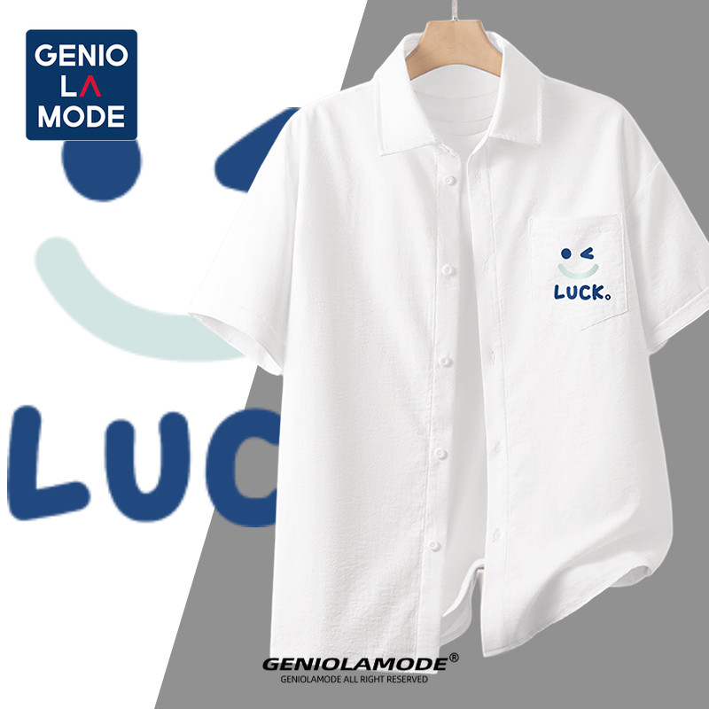 【จัดส่งด่วนพิเศษ】GENIO LAMODE เสื้อไหมน้ําแข็งชายอ้วน แขนสั้นไซส์ใหญ่ถึง6XL เนื้อผ้าเย็นชื่นใจ ใส่ได้ทุกโอกาส M-5XL