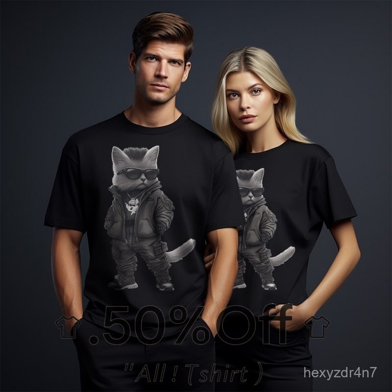 100% COD Fast Delivery Stylish Distro T-Shirt 3D Ranger Cat DT0837