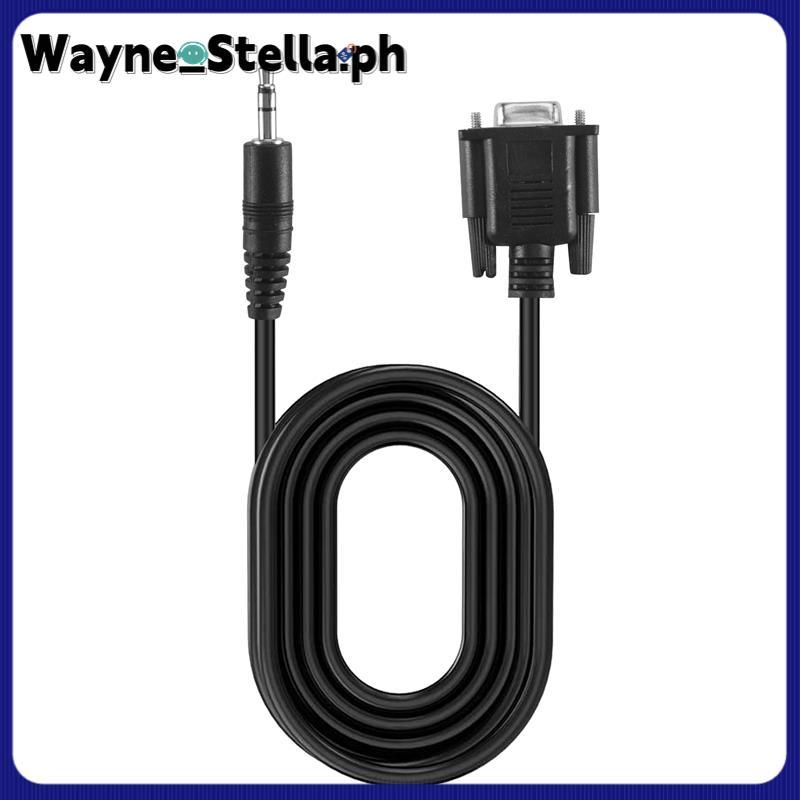 Wayne_StellaDB9 9 Pin VGA สายหญิง ,DB 9 Female to TRS 3.5mm (1/8in) TRS Stereo Male Serial Data Cabl