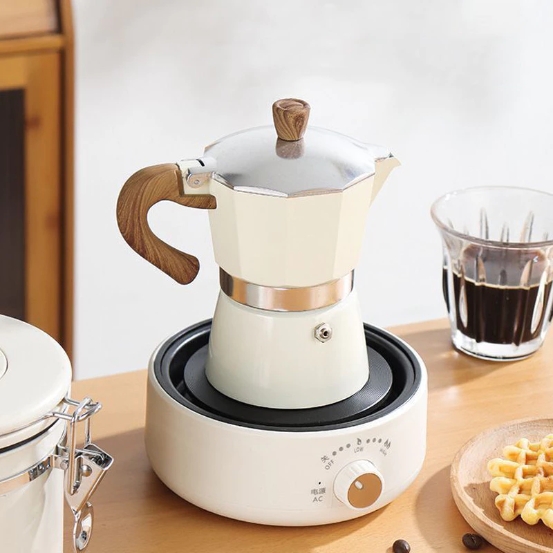 【จัดส่งทันที】Moka Pot Set ชุดหม้อต้มกาแฟสด แบบหนา ทน รวม เตาไฟฟ้า และ กระดาษกรอง โมก้าพอท ครบชุด พร้อมใช้ thumbnail 3
