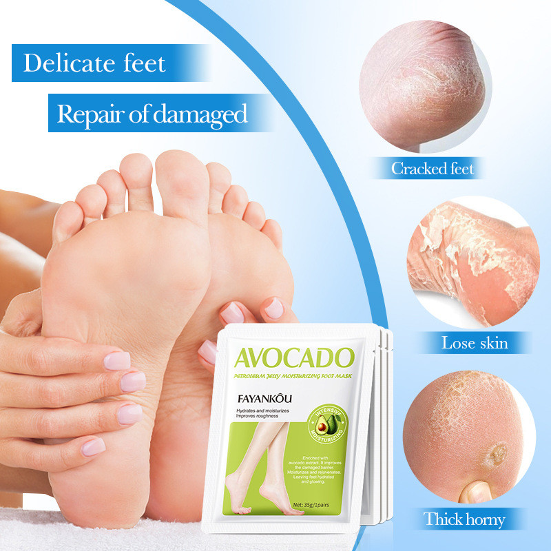 Avocado Vaseline Foot Mask FAANKOU Moisturizing Foot Rejuvenating Foot Mask 9XI8