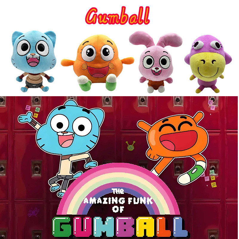 The Amazing World of Gumball ของเล่นตุ๊กตา, ตุ๊กตาตัวละครการ์ตูนน่ารัก, หมอนสบายสําหรับเด็ก, พวงกุญแ