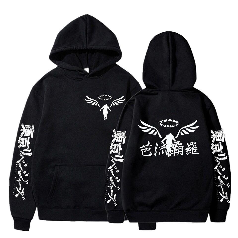 M-3XL เสื้อฮู้ด TOKYO REVENGERS WALHALLA TEAM VALHALLA Jumper Fleece Material Pullover Hoodie