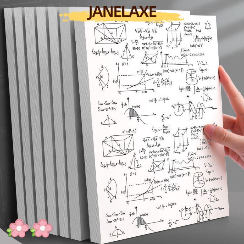 JANELAXE932JN กระดาษร่างเปล่า, กระดาษคํานวณป้องกันดวงตาสีเบจ A4/B5, มัลติฟังก์ชั่น 40/100 แผ่นกริด/ก