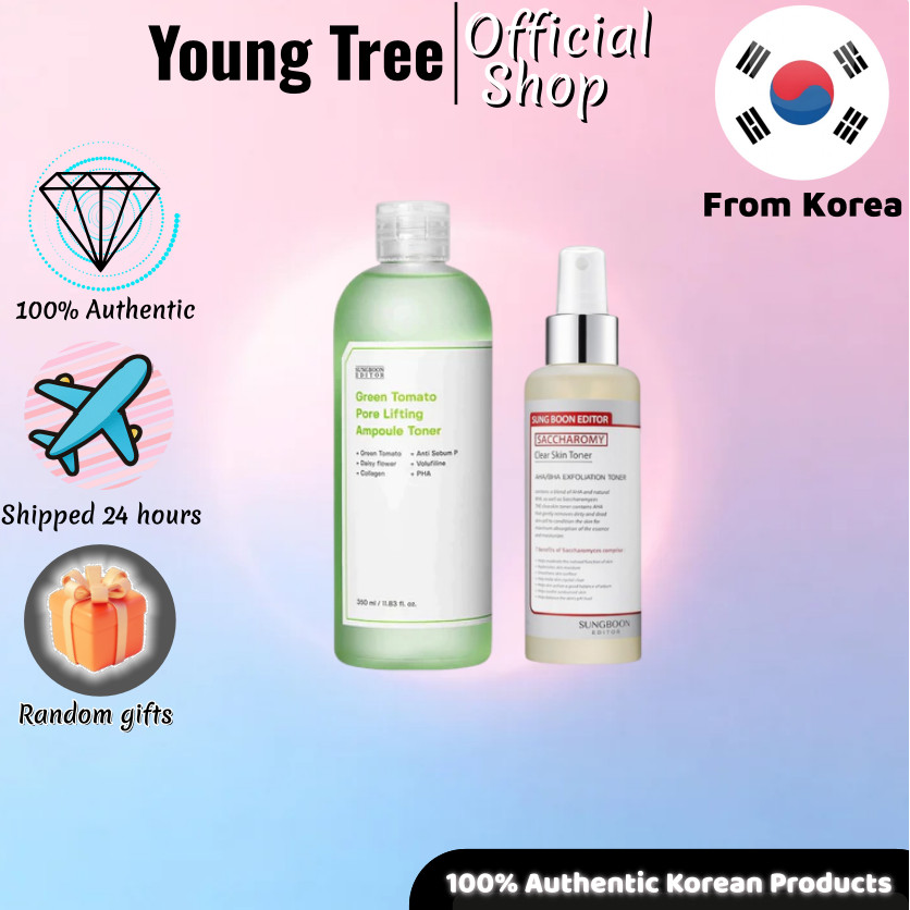 [Sungboon Editor] Saccharomy Clear Skin Toner 150ml/Green Tomato Pore Lifting Ampoule Toner 350ml