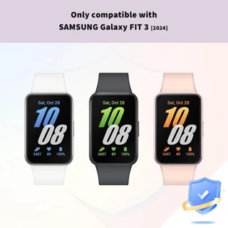 กระจกนิรภัย PC กรณีนาฬิกา for Samsung Galaxy Fit 3 ทุกรอบป้องกันหน้าจอฝาครอบป้องกัน กันชนเชลล์ฟิล์ม อุปกรณ์เสริม